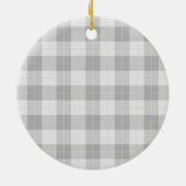 Begrüßungsfamilie Name Farm Traktor Weiß Kariert Keramik Ornament (Hinten)