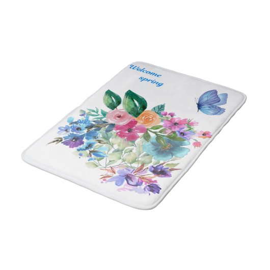 Begrüßungsfeder Badematte (Schrägansicht)