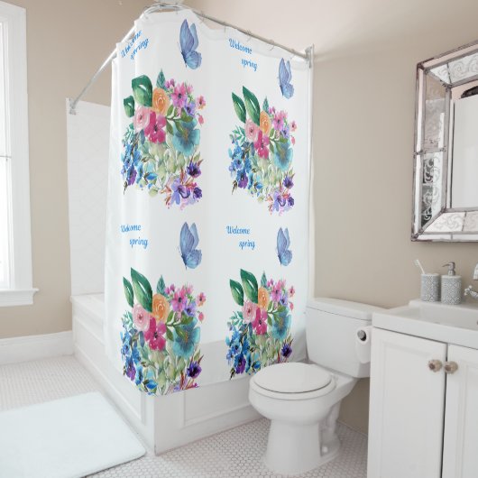 Begrüßungsfeder Duschvorhang (Beispiel)