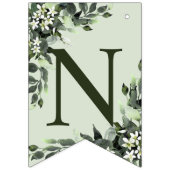 Begrüßungsfeier Blumengrün Blätter Wimpelkette (Dritte Fahne)