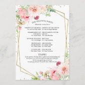 Begrüßungsfeier Blush Bloral Programm (Rückseite)