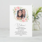 Begrüßungsfeier Blush Bloral Programm (Stehend Vorderseite)