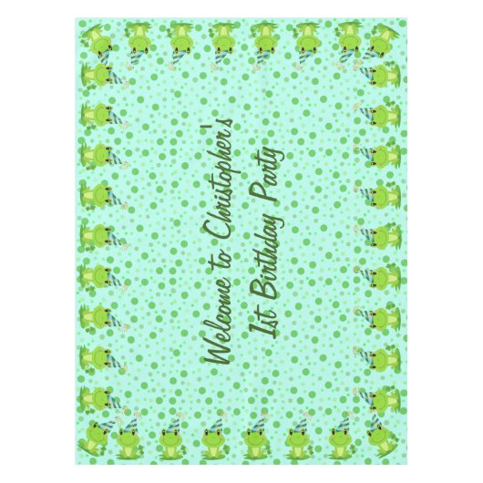 Begrüßungsfeier | Frosch Tischdecke (Vorderseite)