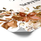 Begrüßungsfeier Hochzeit im Herbst Herbst Eukalypt Poster (Ecke)