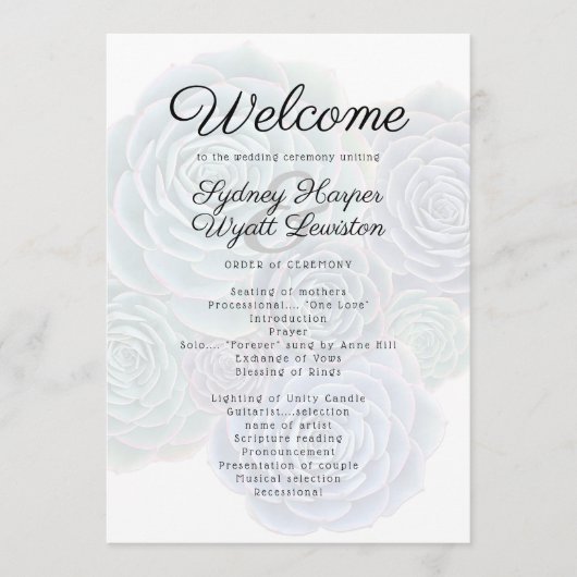 Begrüßungsfeier Programm (Vorderseite)