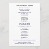 Begrüßungsfeier Programm Chic Navy Blue (Rückseite)