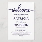 Begrüßungsfeier Programm Chic Navy Blue (Vorderseite)