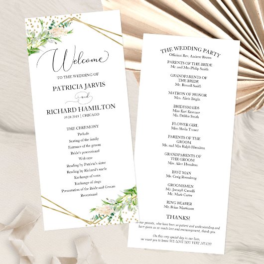 Begrüßungsfeier Programm Grüne 4x9