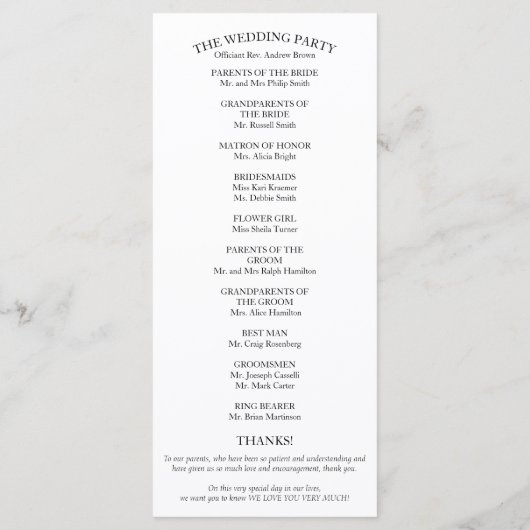 Begrüßungsfeier Programm Grüne 4x9 (Rückseite)