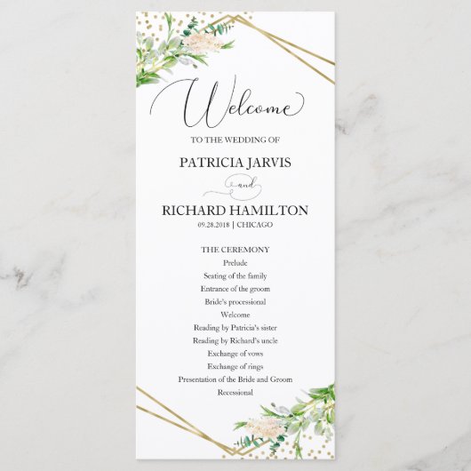 Begrüßungsfeier Programm Grüne 4x9 (Vorderseite)