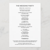 Begrüßungsfeier Programm Kalligrafie (Rückseite)