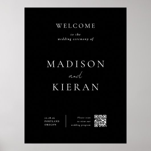 Begrüßungsfeier QR Code-Zeichen Poster (Vorne)