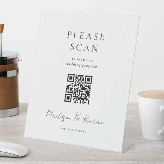 Begrüßungsfeier QR Code-Zeichen Sockelschild (In Situ)