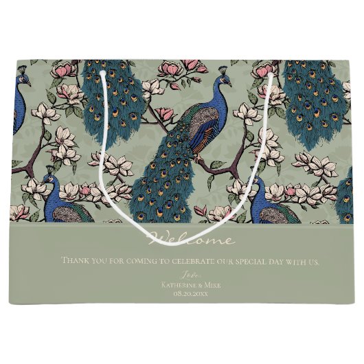 Begrüßungsfeiern Grüne Flora Große Geschenktüte (Vorderseite)