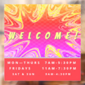 Begrüßungsfenster für personalisierte Geschäftszei Fensteraufkleber (Blatt 2)