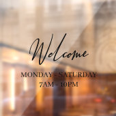 Begrüßungsfenster im modernen Store Fensteraufkleber (Blatt 2)