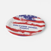 Begrüßungsflagge Zuhause Soldier Military Pappteller (Schrägansicht)