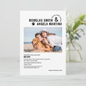 Begrüßungsfreude Moderne Einladung zur Hochzeit (Stehend Vorderseite)