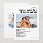 Begrüßungsfreude Moderne Einladung zur Hochzeit (Vorne/Hinten)