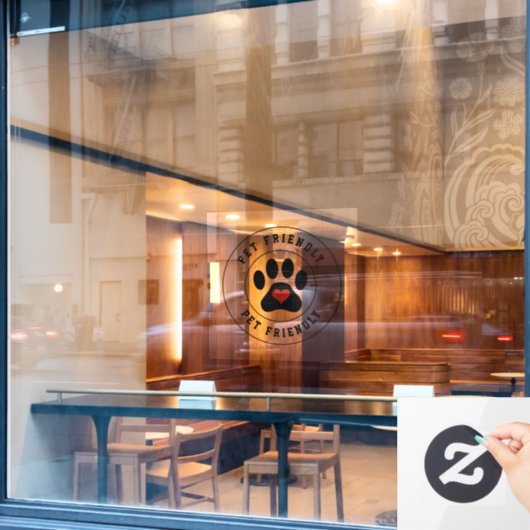 Begrüßungsfreundliches Etikett mit Herdpflasterkla Fensteraufkleber (Café-Fenster)