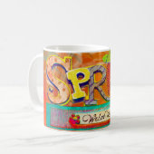 Begrüßungsfrühling Kaffeetasse (Vorderseite Links)