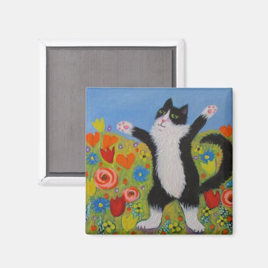 Begrüßungsfrühling Magnet (Vorderseite/Rückseite)