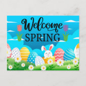 Begrüßungsfrühling Postkarte (Vorderseite)