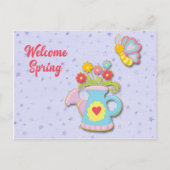 Begrüßungsfrühling Postkarte (Vorderseite)