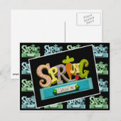 Begrüßungsfrühling Postkarte (Vorne/Hinten)