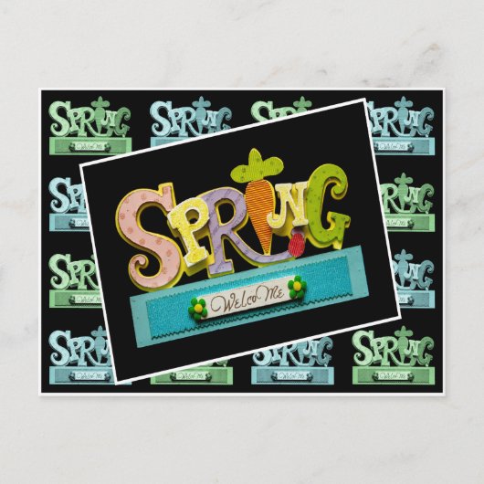 Begrüßungsfrühling Postkarte (Vorderseite)
