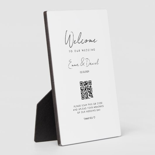 Begrüßungsgalerie QR Code Fotoplatte (Seite)