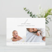 Begrüßungsgeburt des Fotos Ankündigung (Stehend Vorderseite)