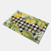 Begrüßungsgelber Zitronenmatte, Niedlicher Zitrone Fußmatte (Schrägansicht)