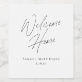 Begrüßungsgeschenk von Zuhause Realtor Weinetikett (Einzelnes Label)