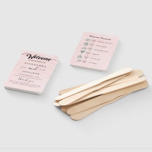 Begrüßungshandfan Fächer (Non-assembled)