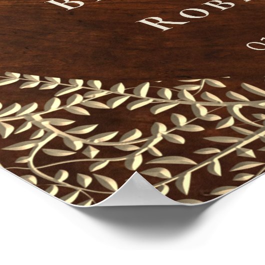 Begrüßungshochzeit Poster (Ecke)