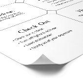 Begrüßungsinformation für Ferienhäuser Poster (Ecke)