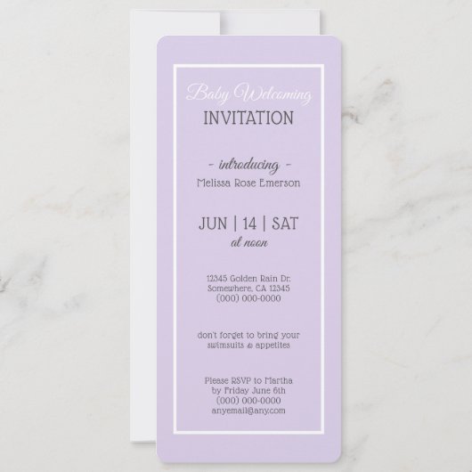 Begrüßungsjung/Begrüßung des Fotos/Babys (Rückseite)