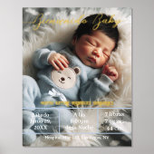 BegrüßungsjungBaby | Benutzerdefiniertes Foto Neug Foliendrucke (Vorderseite)