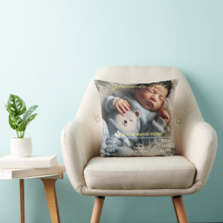 BegrüßungsjungBaby | Benutzerdefiniertes Foto Neug Kissen