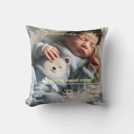 BegrüßungsjungBaby | Benutzerdefiniertes Foto Neug Kissen
