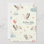 BegrüßungsjungBaby Einladung (Rückseite)