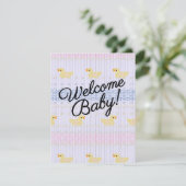 BegrüßungsjungBaby Einladung (Stehend Vorderseite)