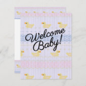 BegrüßungsjungBaby Einladung (Vorne/Hinten)