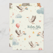 BegrüßungsjungBaby Einladung (Vorne/Hinten)