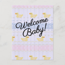 BegrüßungsjungBaby Einladungspostkarte