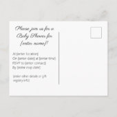 BegrüßungsjungBaby Einladungspostkarte (Rückseite)