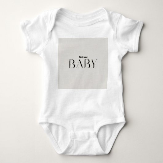 BegrüßungsjungBaby | Moderner Minimalistischer Bab Baby Strampler (Vorderseite)