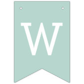 BegrüßungsjungBaby | Pfefferminzstreifen am Meer Wimpelkette (Dritte Fahne)