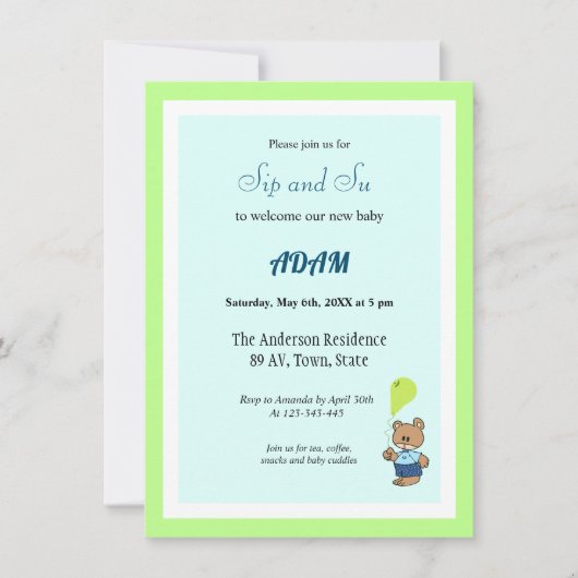 Begrüßungsjunge Einladung (Vorderseite)